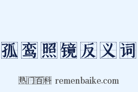 孤鸾照镜反义词是什么意思的图片